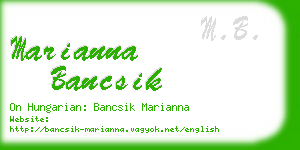 marianna bancsik business card